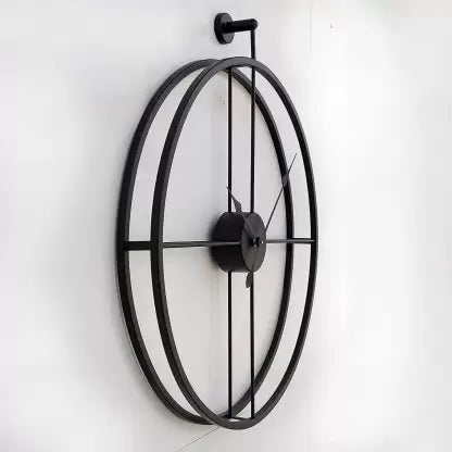 Circular Black Luxury Metal Wall clock