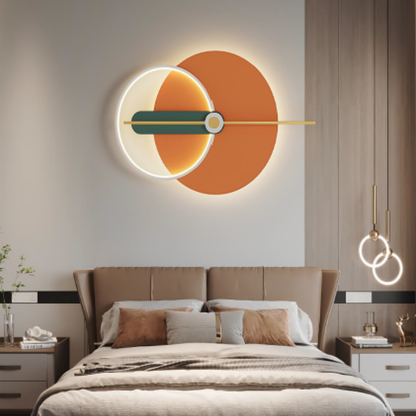 Pristine Orange Metal Wall Art With Led Light ( 32 X 20 inches)