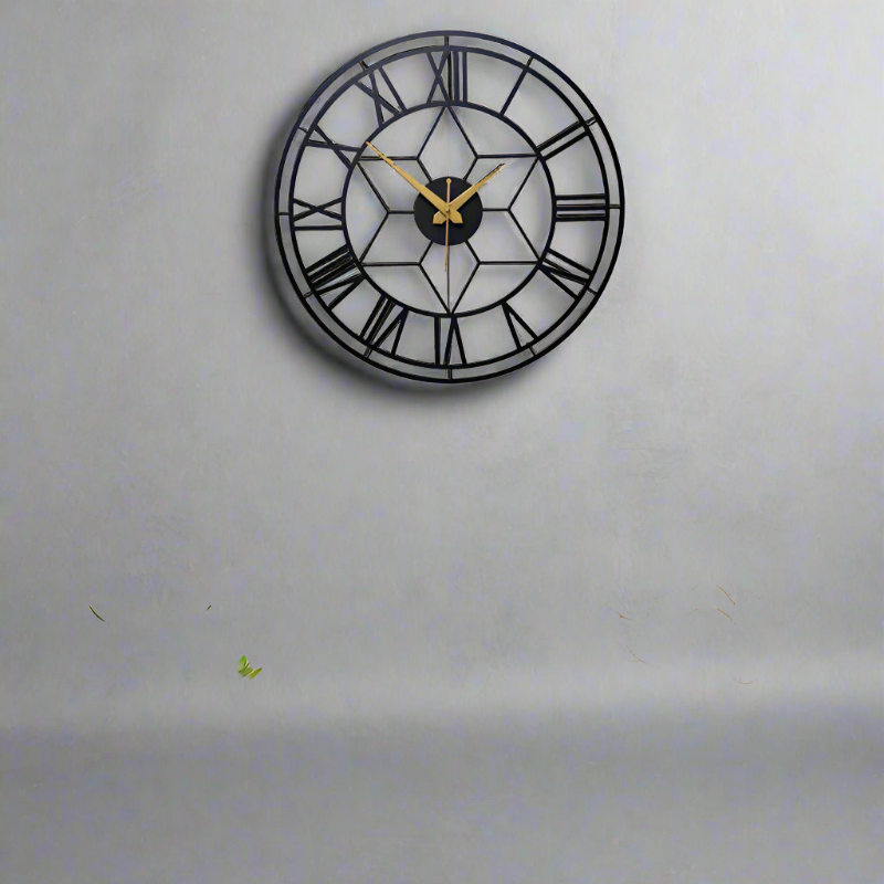 Stylish Roman Number Metal Wall Clock