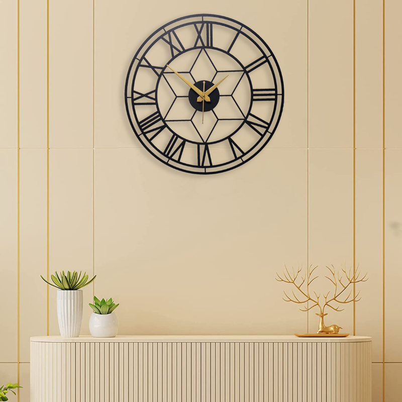 Stylish Roman Number Metal Wall Clock