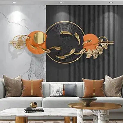 Salmon Fishes Metal Wall Art (54 X 24 inches)