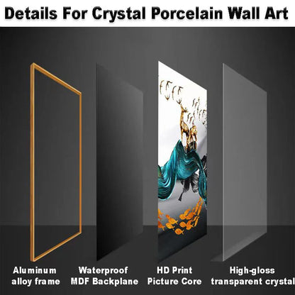 Majestic Horse - Crystal Painting With LED Light - 24x48 Inch