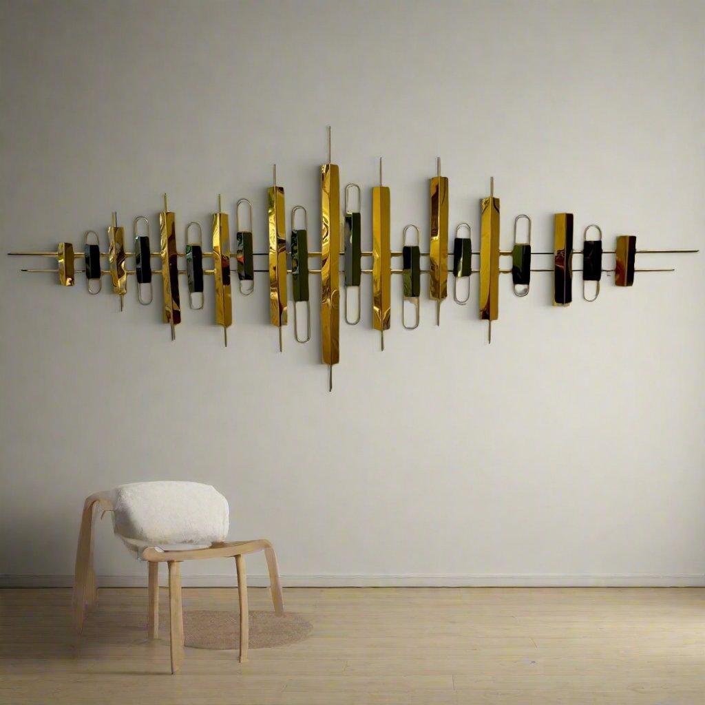 Luxury Black & Golden Metal Wall Art