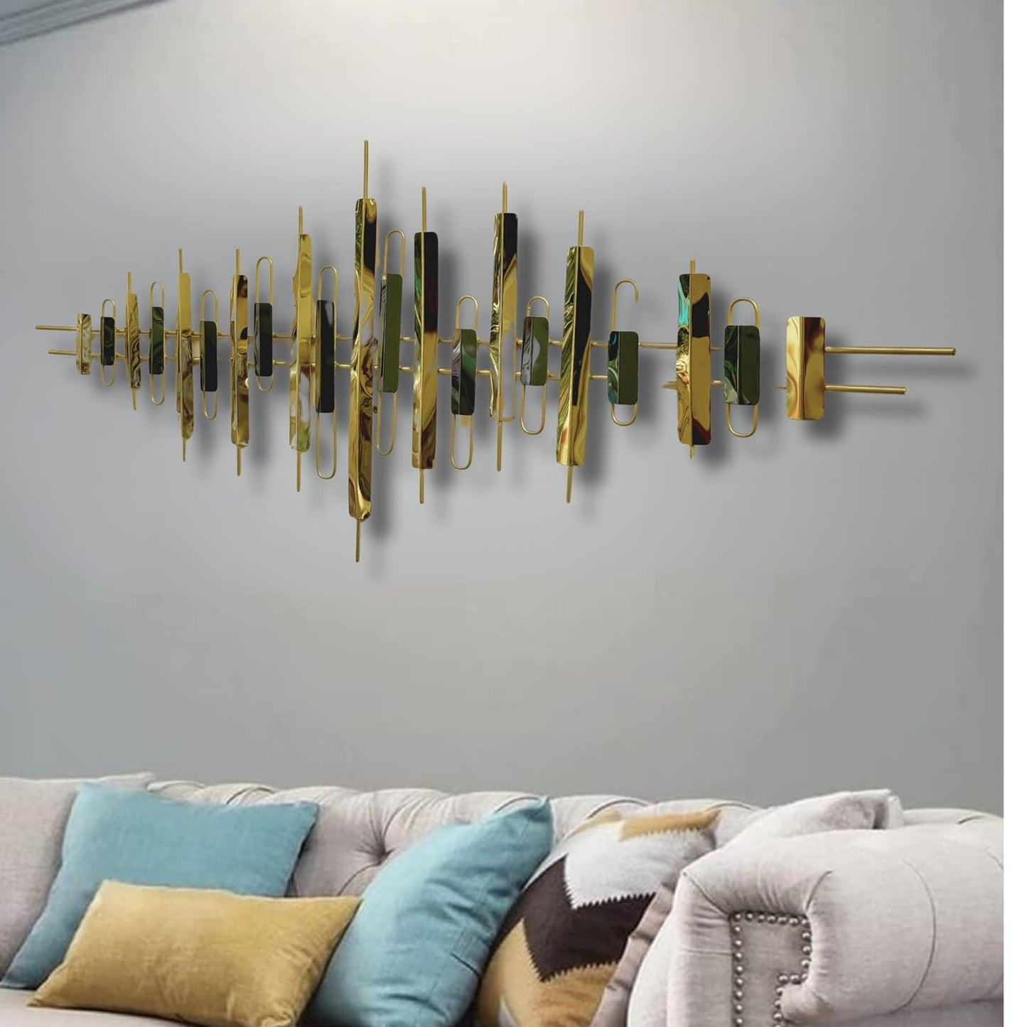 Luxury Black & Golden Metal Wall Art