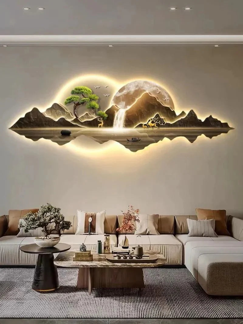 Nature’s Brilliance: Crystal Wall Decor with Led Lighting Style 2