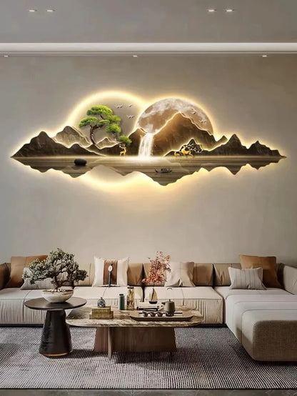 Nature’s Brilliance: Crystal Wall Decor with Led Lighting Style 2