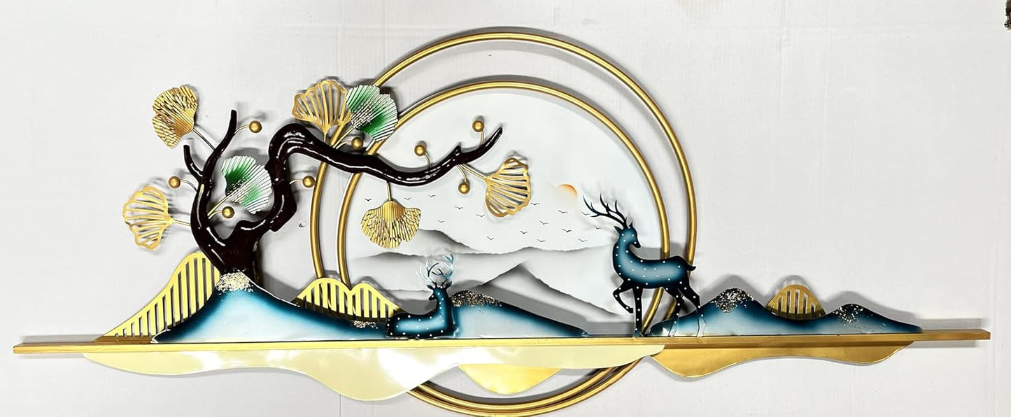Tree and Deer Metal Wall Art – A Tranquil Forest