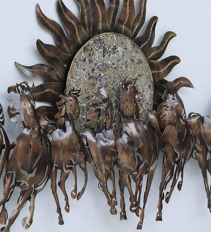 Elegant Running Horse Metal Wall Art