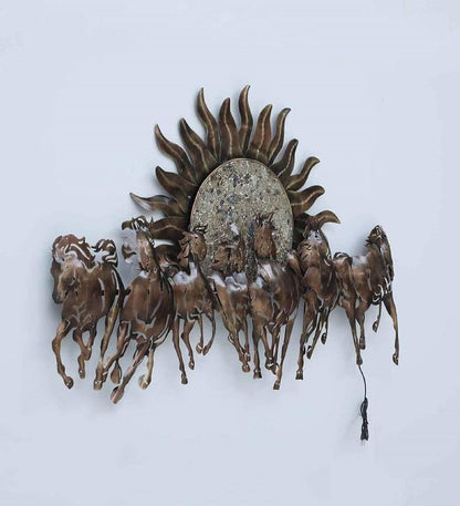 Elegant Running Horse Metal Wall Art