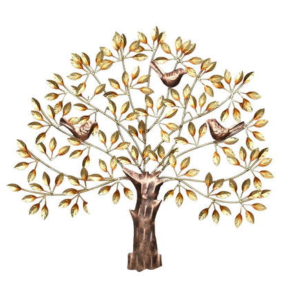 Bird on Tree Design Metal Wall Art