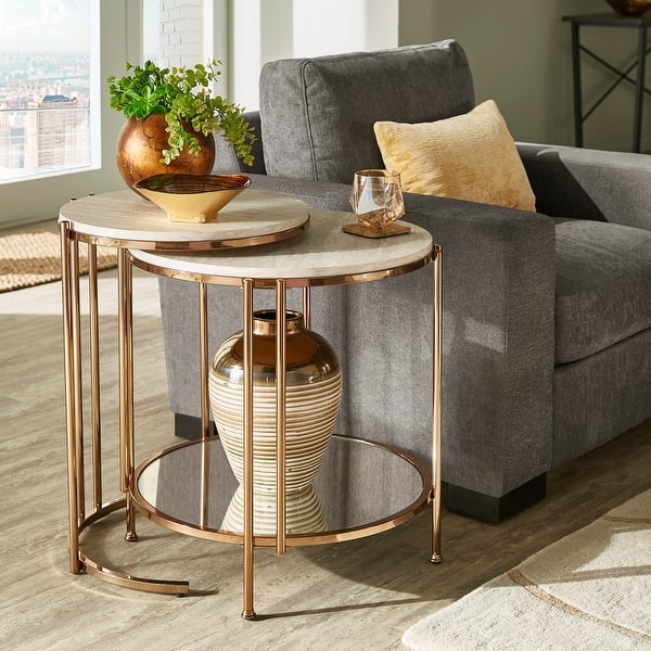 Round Marble Nesting Tables