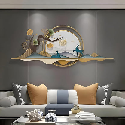 Tree and Deer Metal Wall Art – A Tranquil Forest