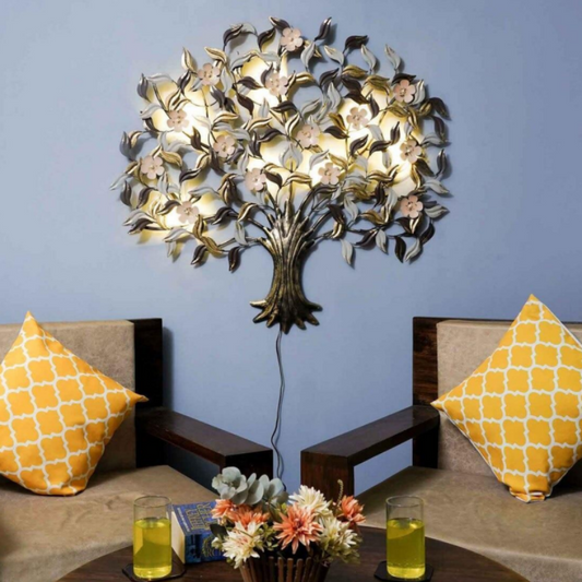 Beautiful Floral Tree Wall Art With LED