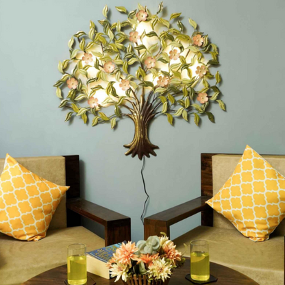 Beautiful Floral Tree Wall Art With LED