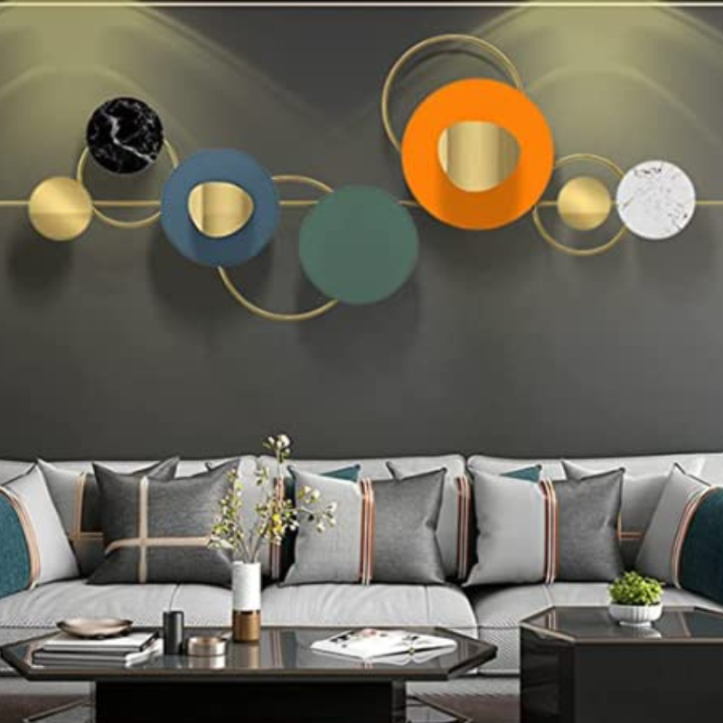 Light & Premium Multicoloured Metal Wall Decor