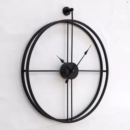 Circular Black Luxury Metal Wall clock