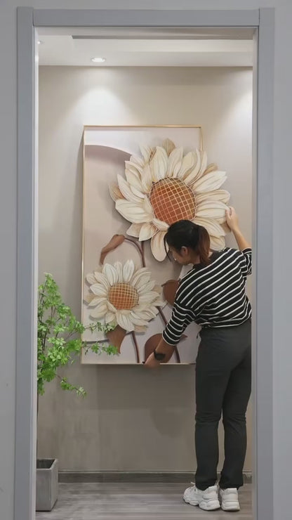 Opulent Flower - Crystal Painting With LED Light - 24x48 Inch