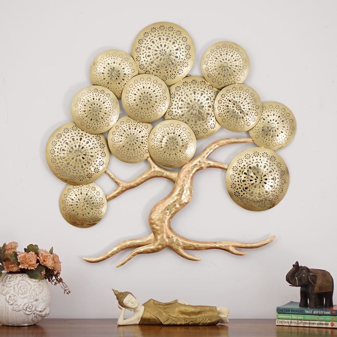 Blooming Goden Tree Wall Decor