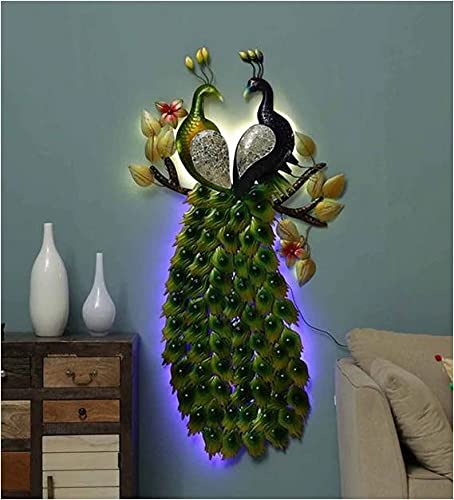 Double Peacock Decorative Wall Art