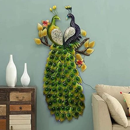 Double Peacock Decorative Wall Art