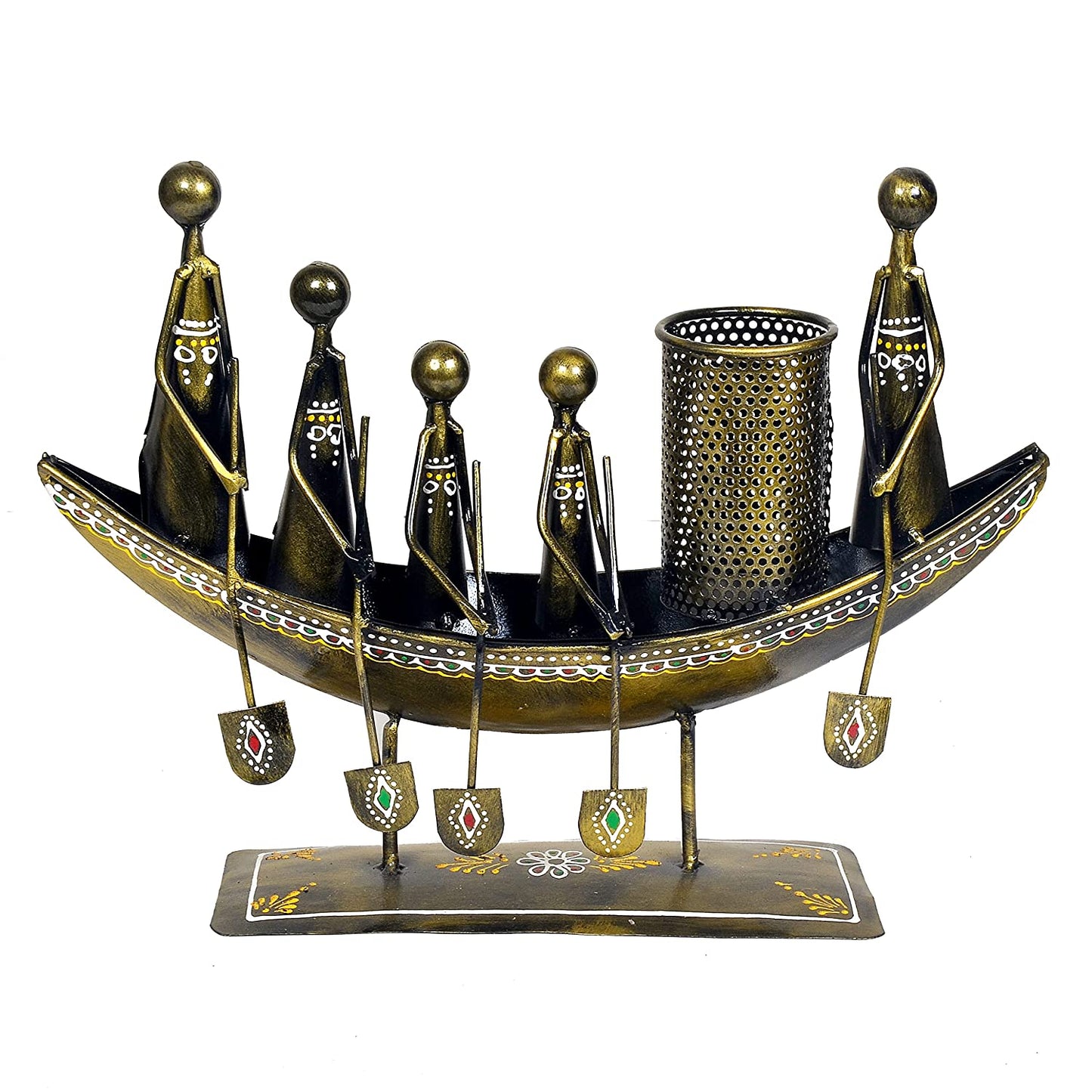 Metal Boat Design Table Top Pen Holder
