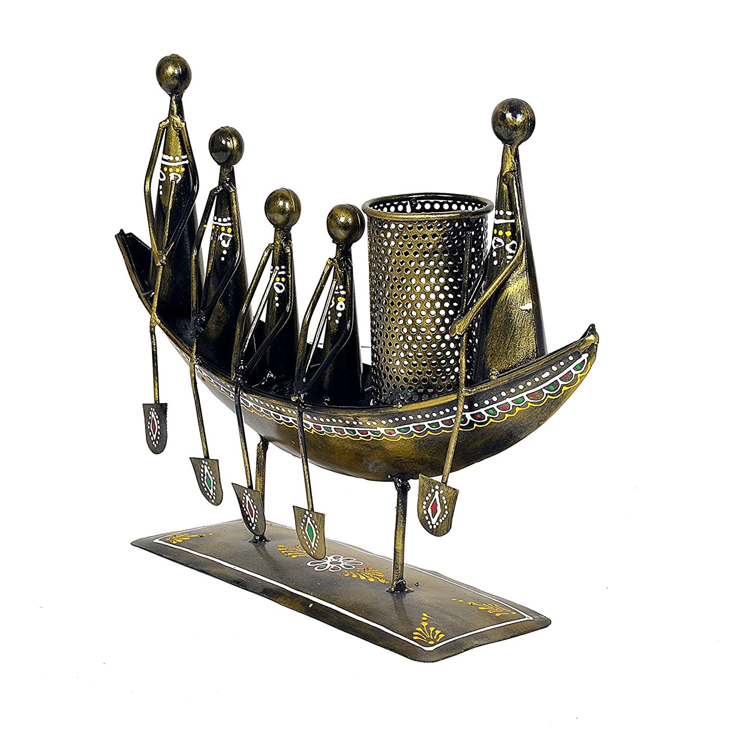 Metal Boat Design Table Top Pen Holder
