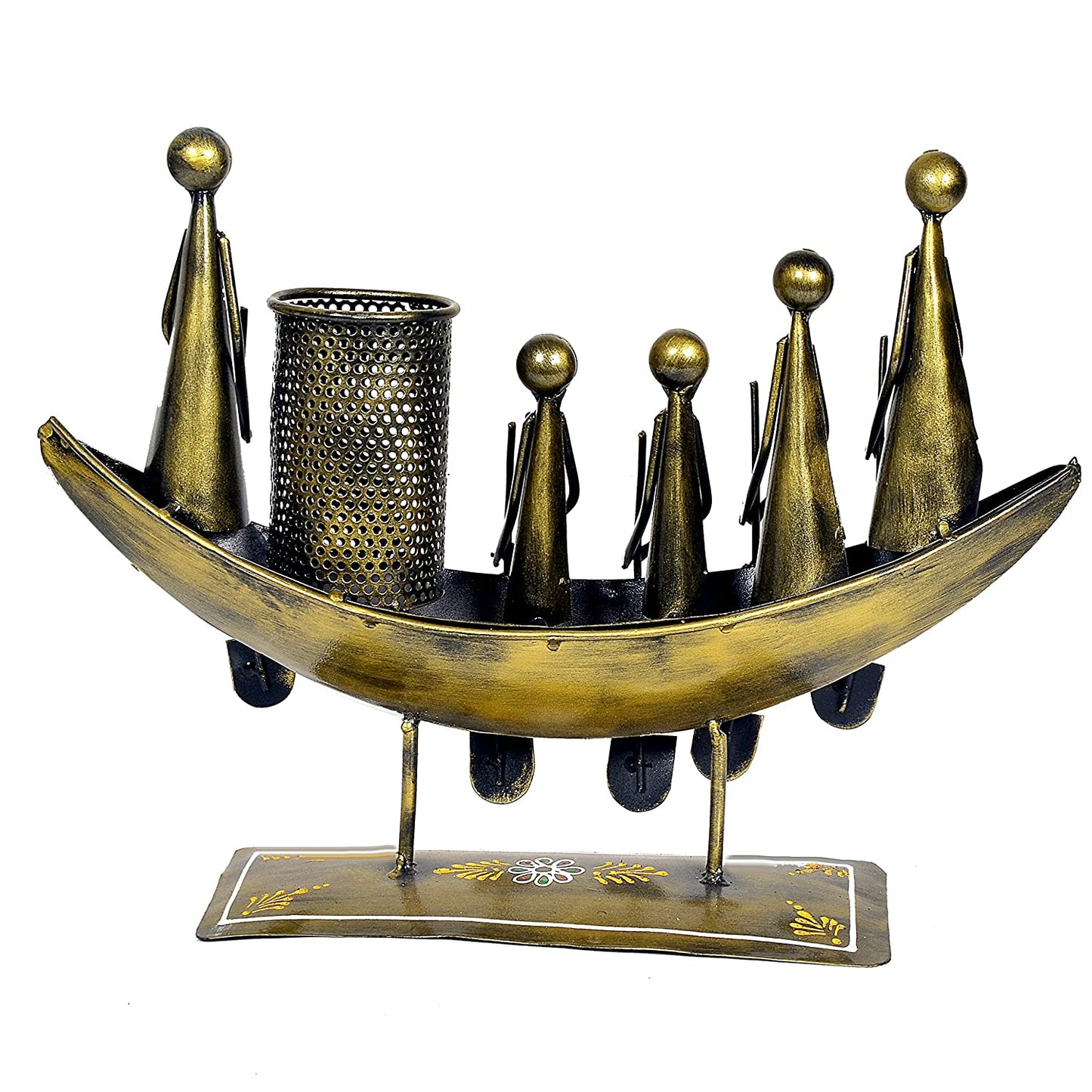 Metal Boat Design Table Top Pen Holder