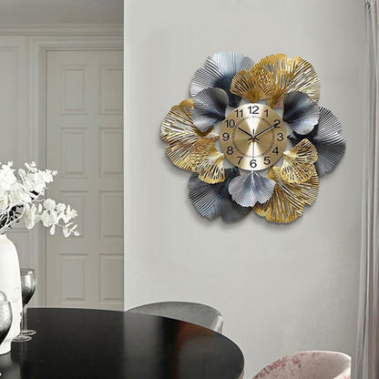 Flower Blossam Metal Wall Clock
