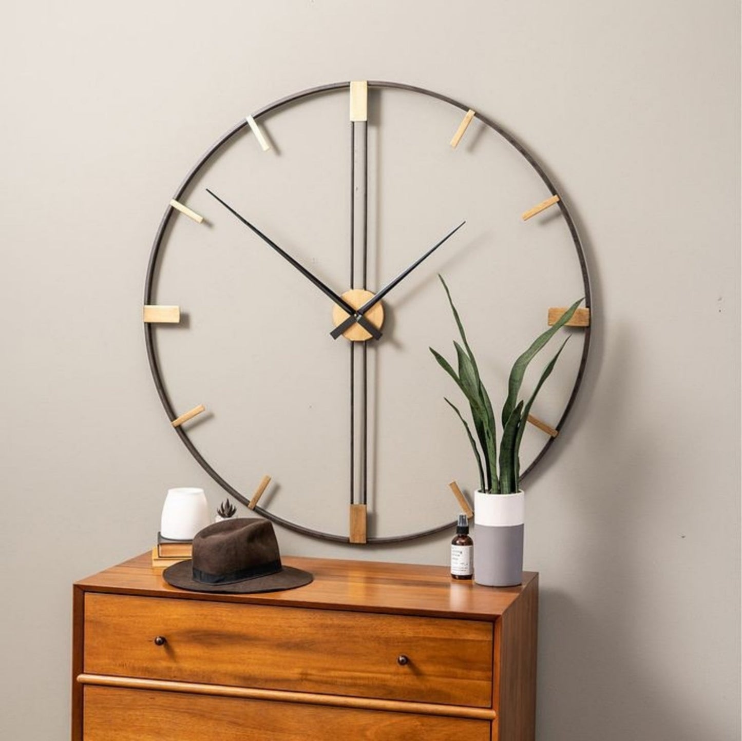 Opulent Hours Metal Wall Clock