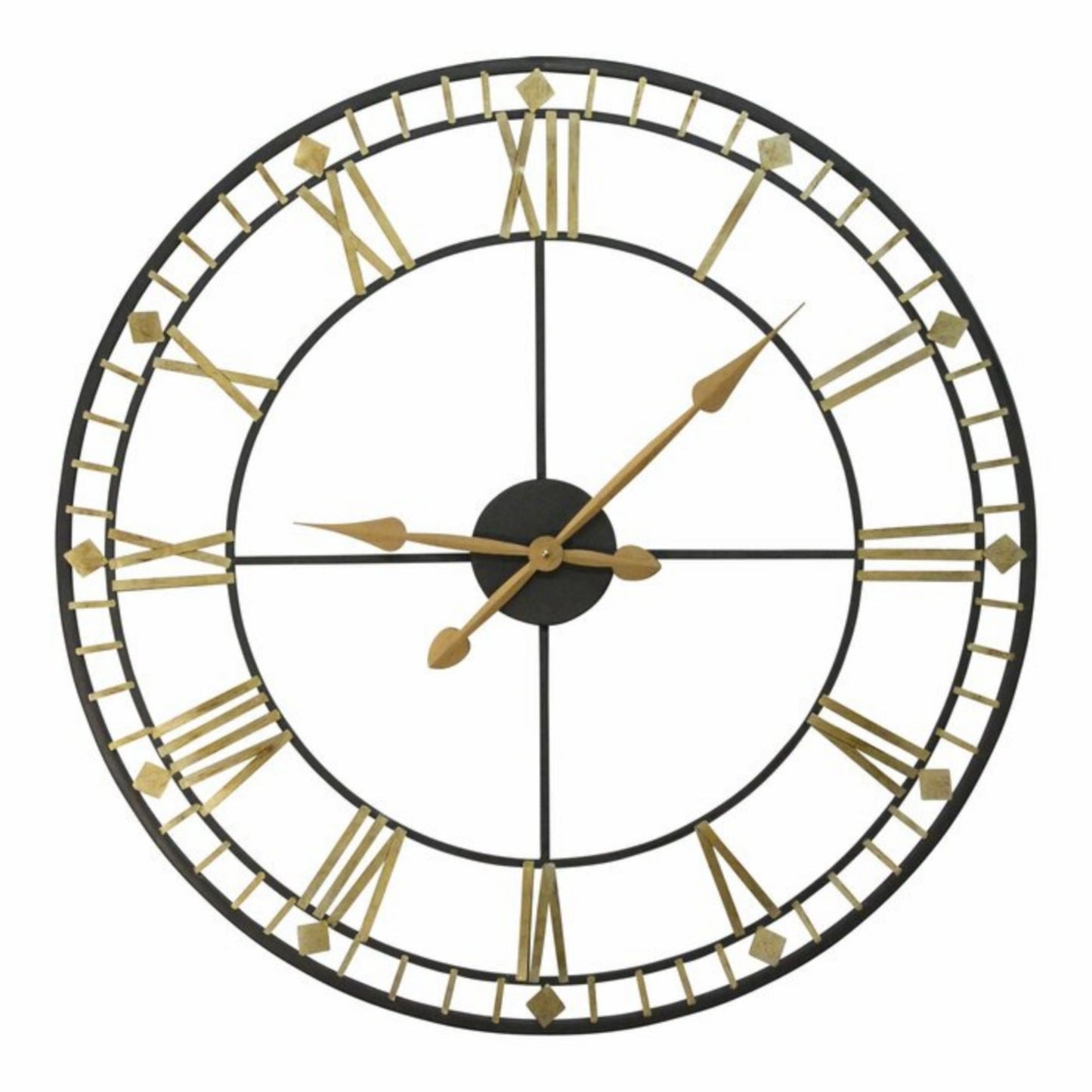 Modern Roman Numbered Metal Wall Clock