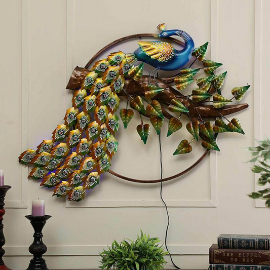 Beautiful  Peacock Wall Decor With LED