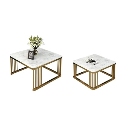 Square Tethered Metallic Table (Set of 2)